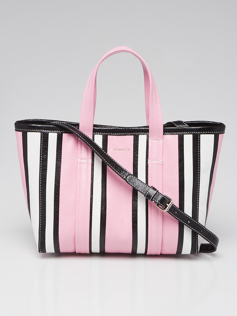 Victoria Secret Black and Pink Stripe Tote Bag 