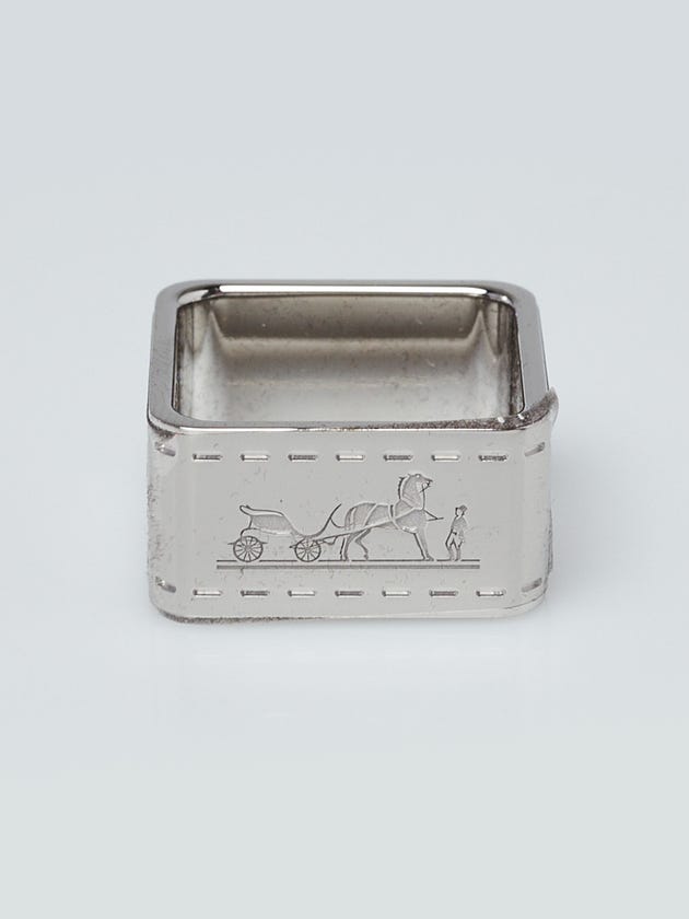 Hermes Palladium Plated Bolduc Scarf Ring