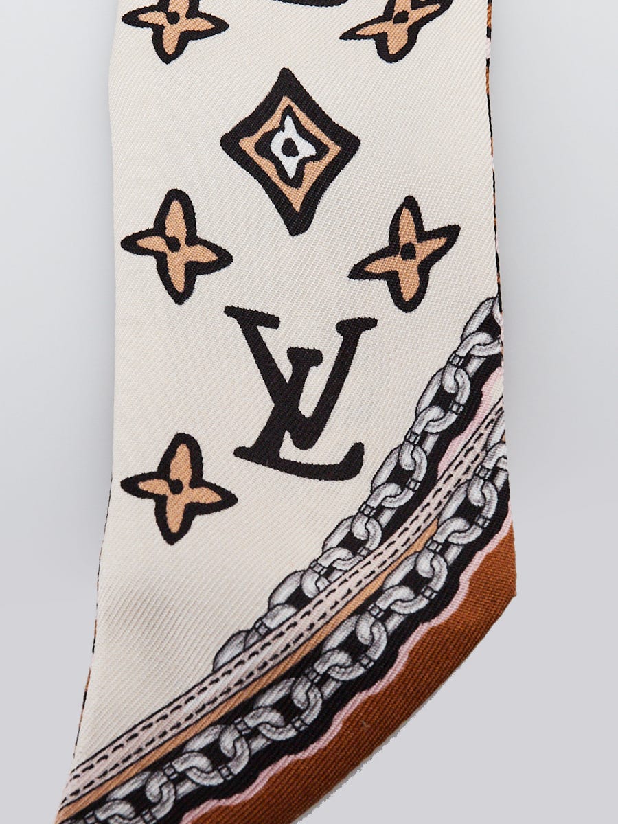 Louis Vuitton Creme Silk Wild at Heart BB Bandeau Scarf | Yoogi's