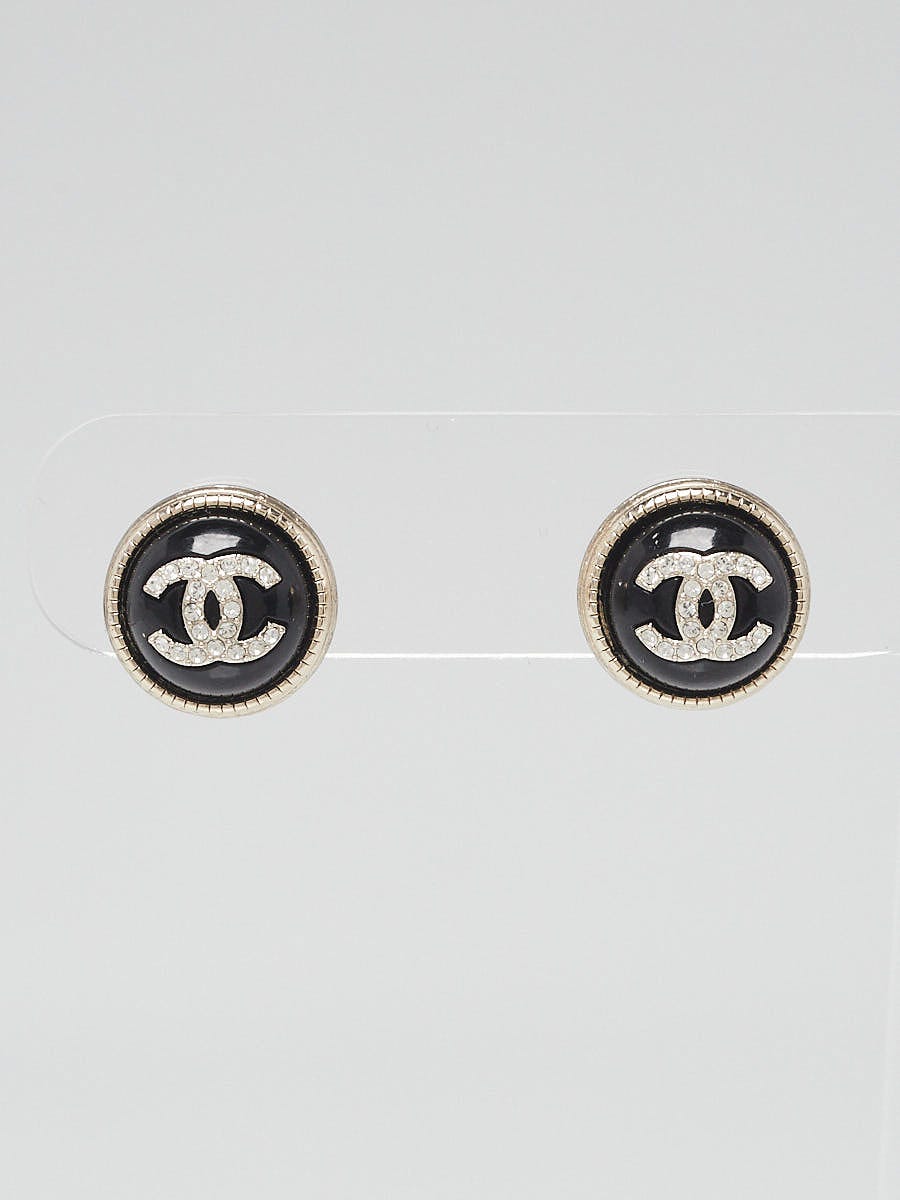 Chanel Earrings with Pearl and Drop Black CC New in Box GA001