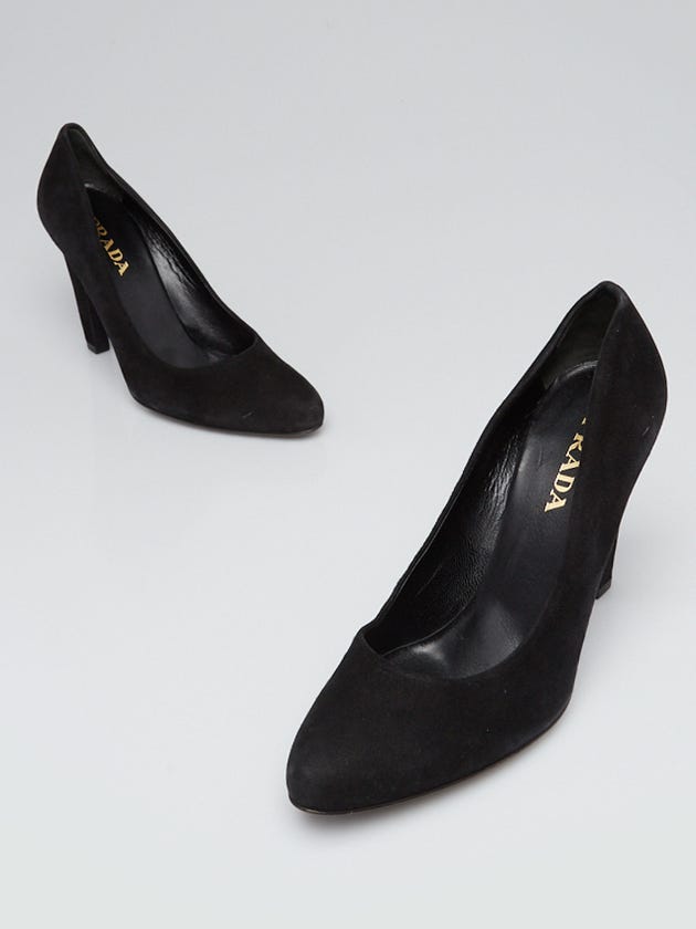 Prada Black Suede Pumps Size 6/36.5