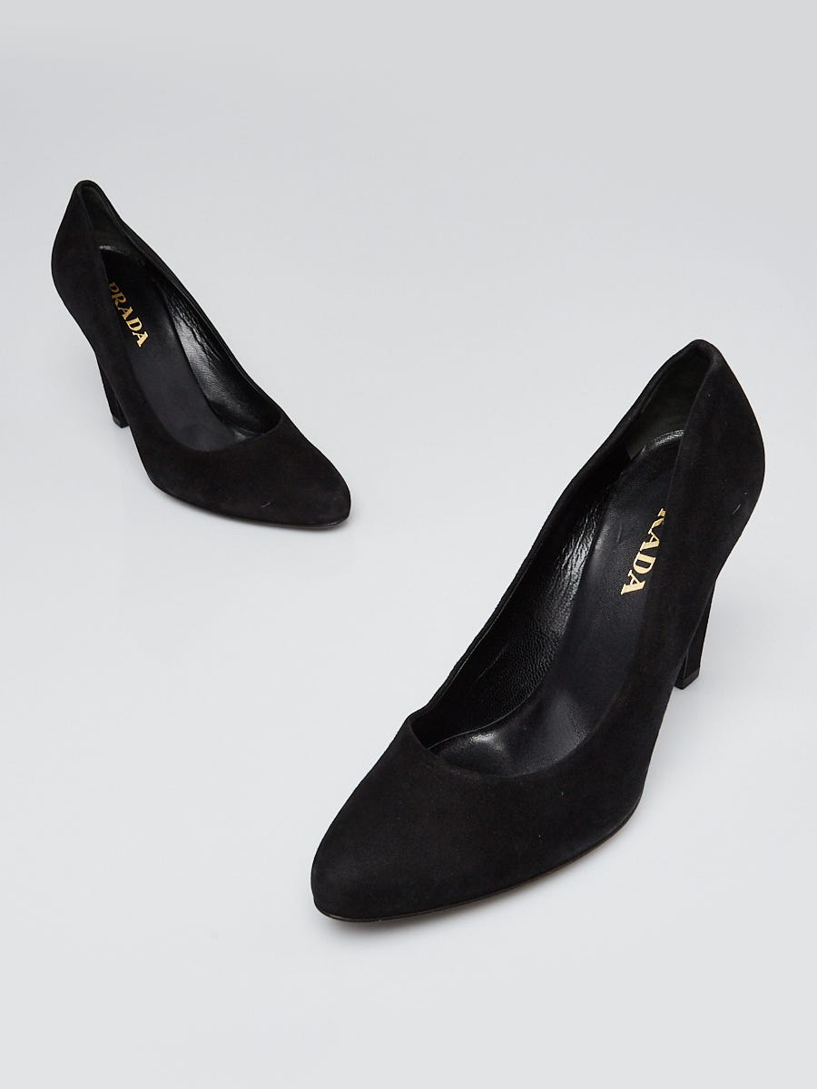 Prada Black Suede Pumps Size 6/36.5