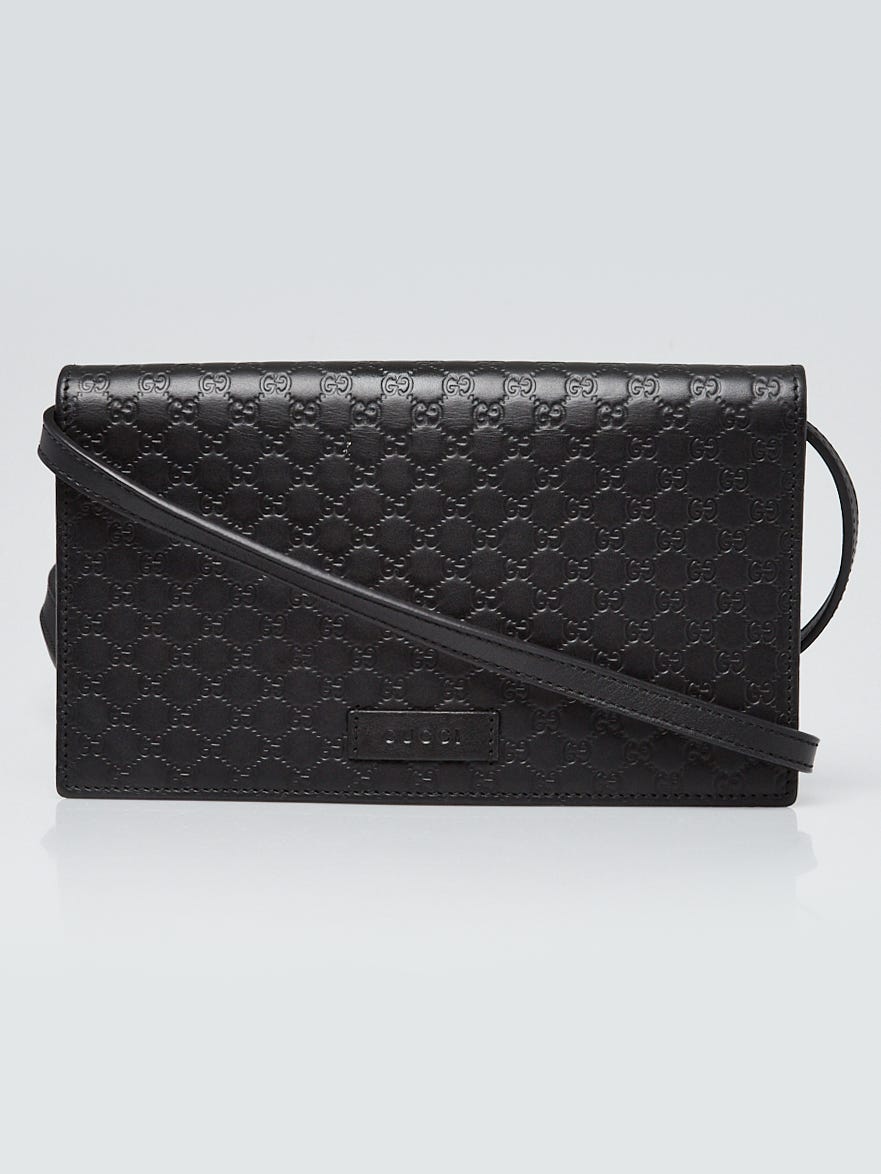 Gucci Microguccissima Leather Clutch Bag Black