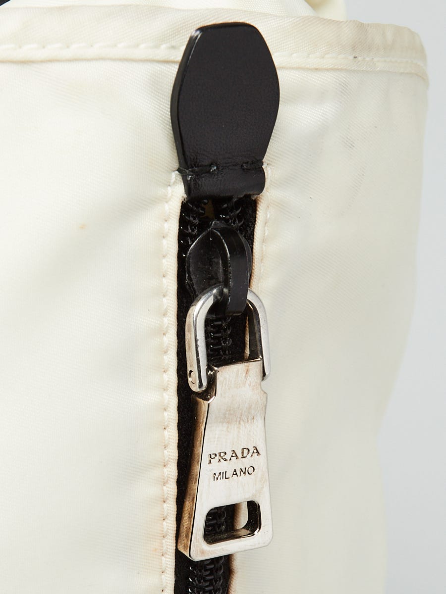 Prada White Vela Nylon Large Messenger Bag BT0698 - Yoogi's Closet