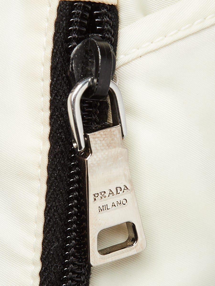 Prada White Vela Nylon Large Messenger Bag BT0698 - Yoogi's Closet