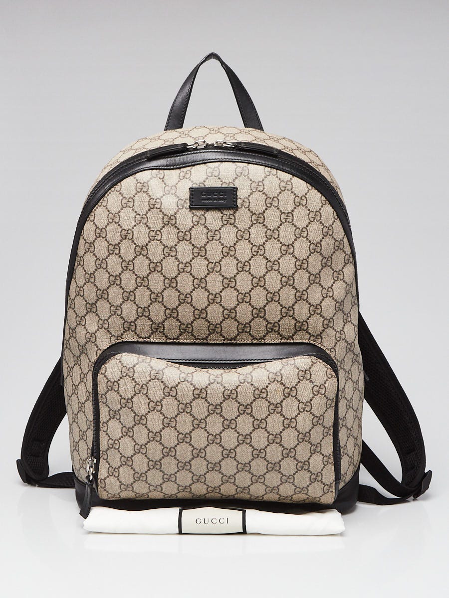 Gucci Beige/Ebony GG Coated Backpack Bag - Yoogi's Closet