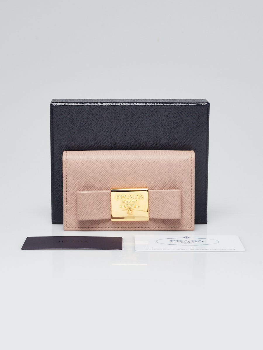 Prada Saffiano Metal Leather Card Holder