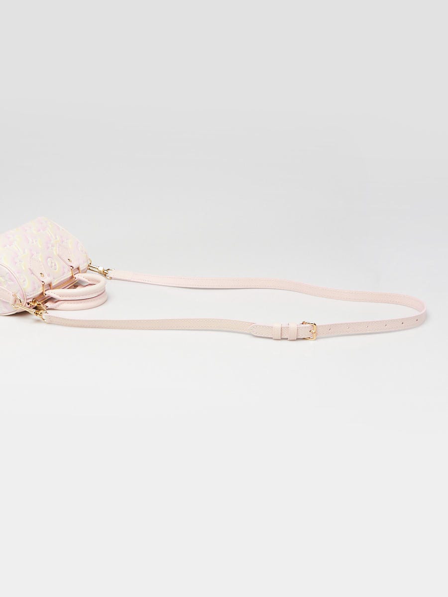 Louis Vuitton Rose Summer Stardust Monogram Empreinte Leather Nano Speedy  Bag - Yoogi's Closet