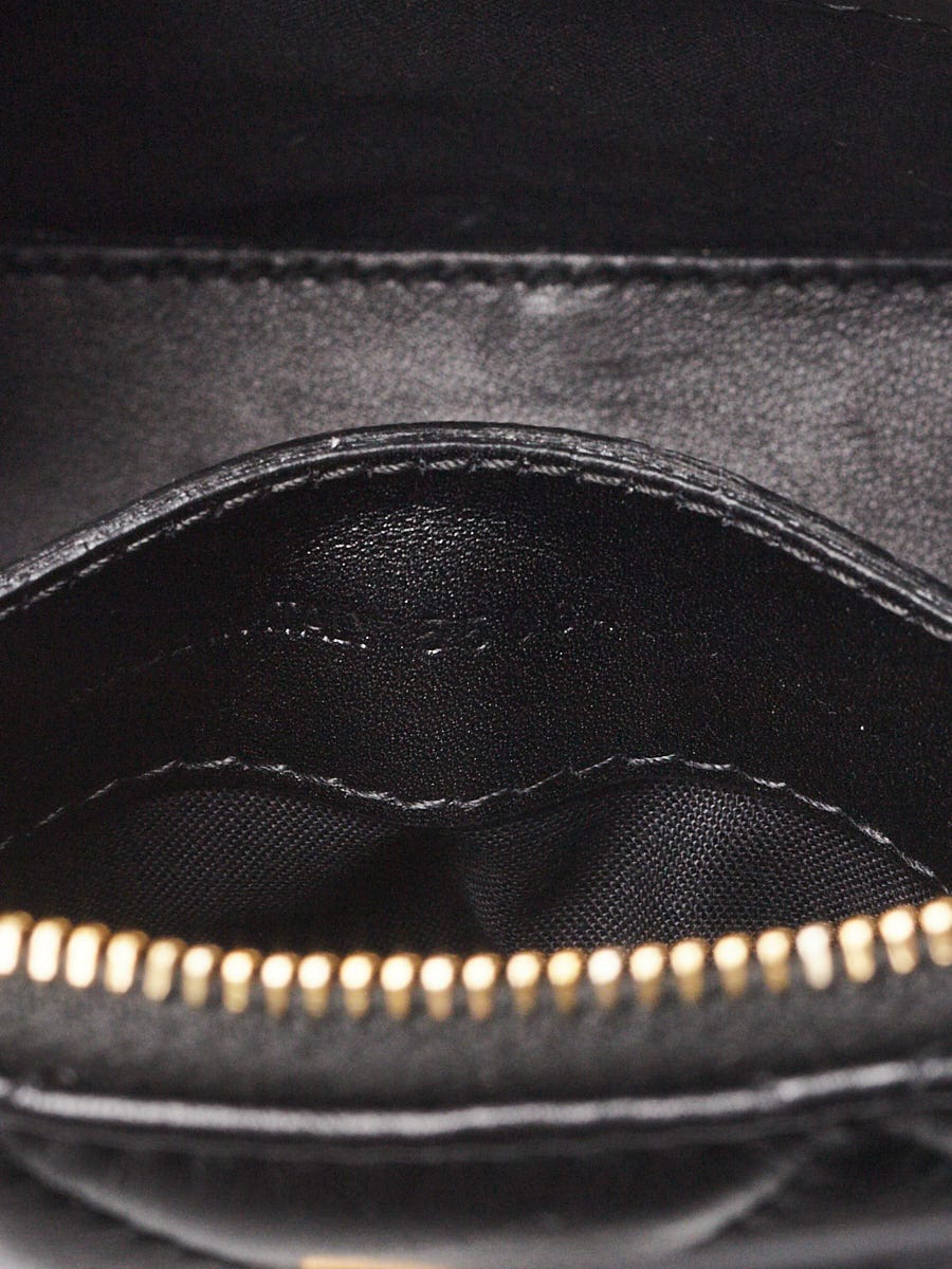 Balenciaga Black Quilted Leather Ville XXS Monogram Crossbody Bag