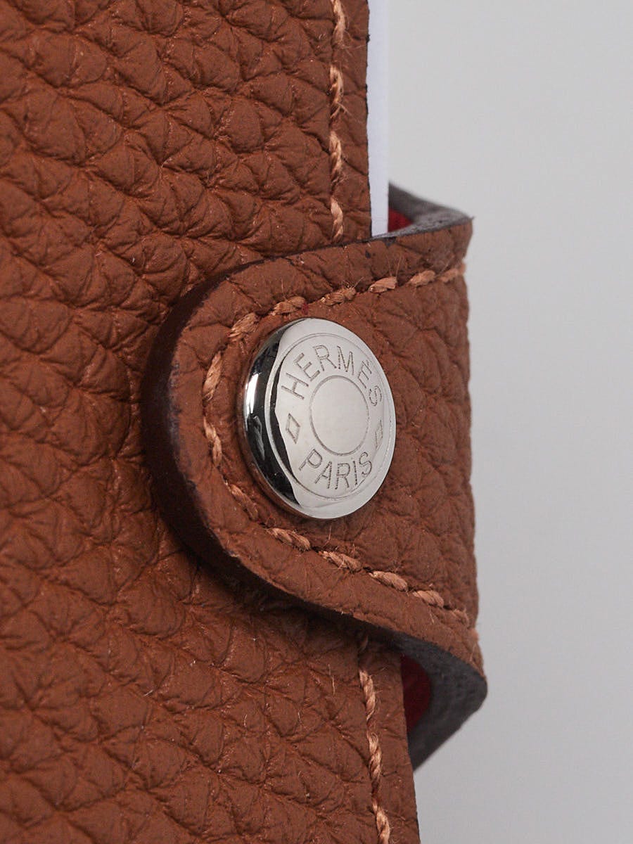 Hermes Bi-Color Gold/Capucine Clemence Leather Ulysse Nano Bag Charm -  Yoogi's Closet