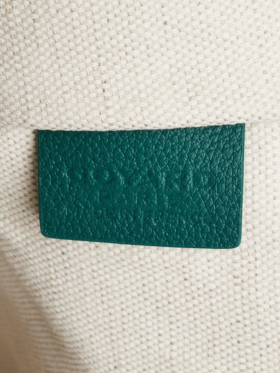 Goyard Green Chevron Print Coated Canvas Villette mm Tote Bag