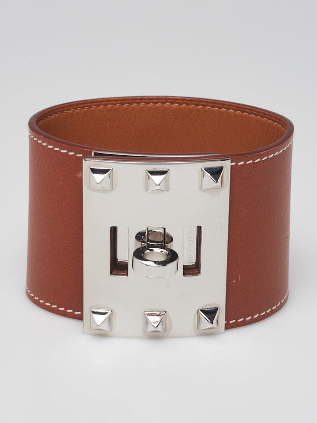 Hermes Fauve Swift Leather Palladium Plated Kelly Extreme Size L