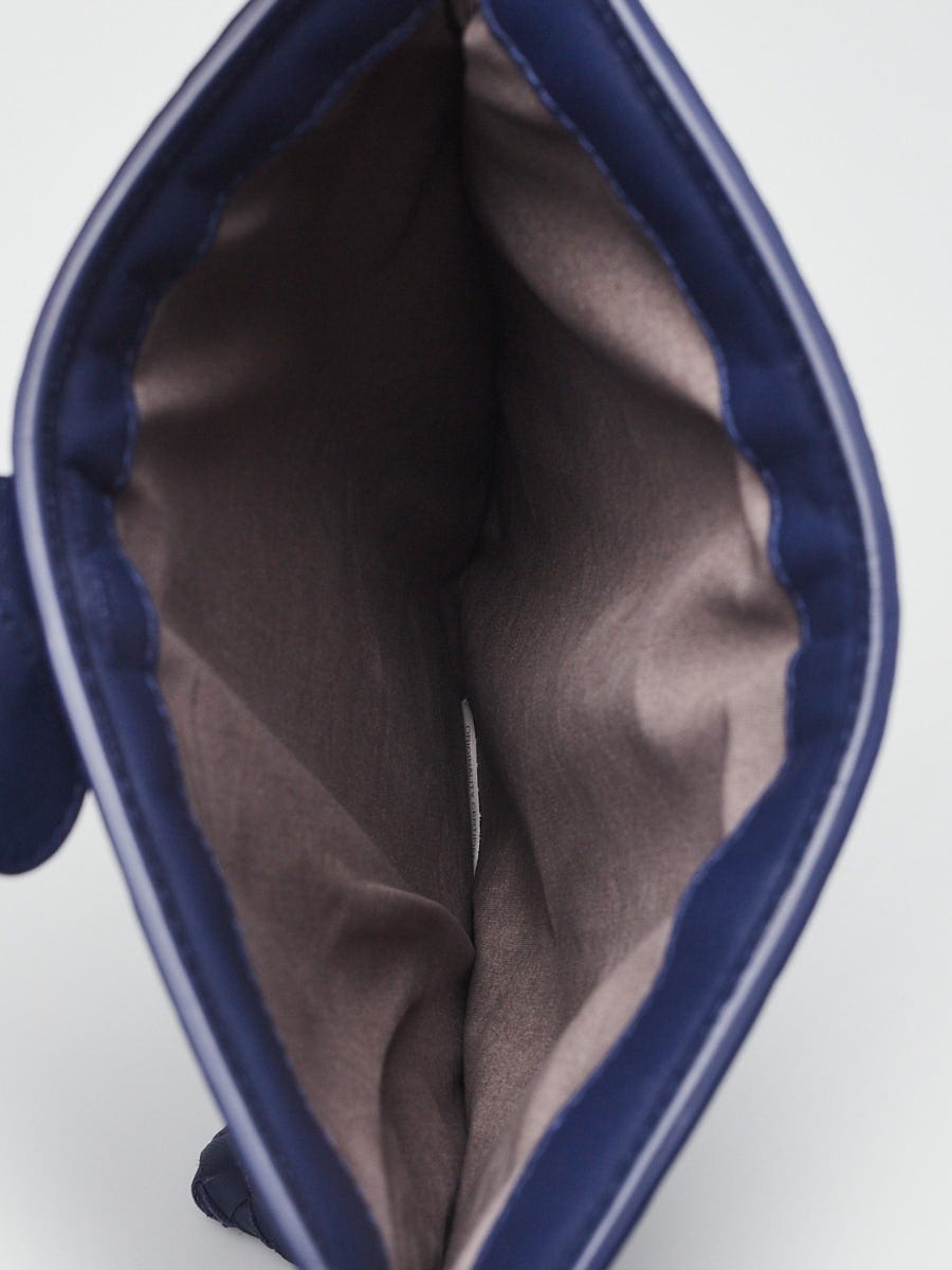 Bottega Veneta Blue Intrecciato Woven Nappa Leather iPad Case