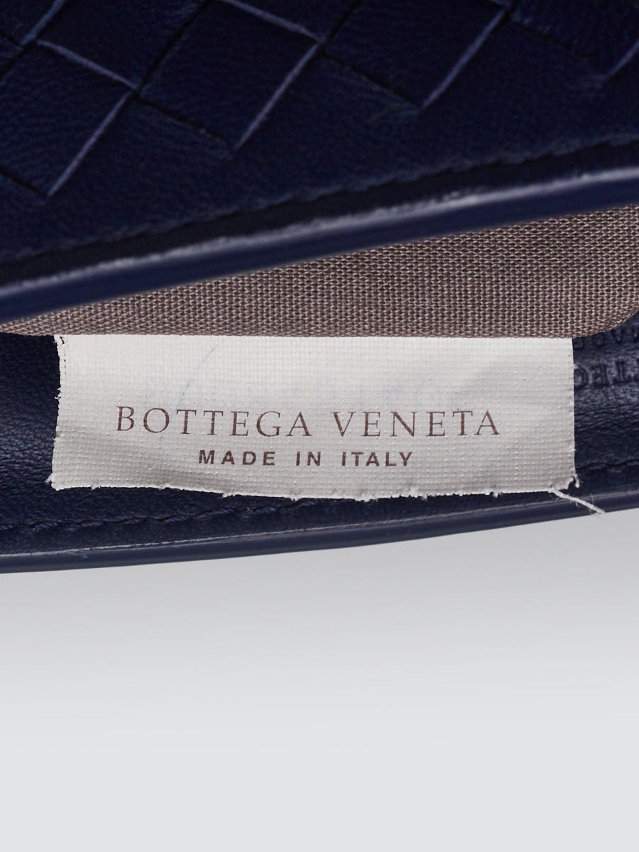 Bottega Veneta Blue Intrecciato Woven Nappa Leather iPad Case