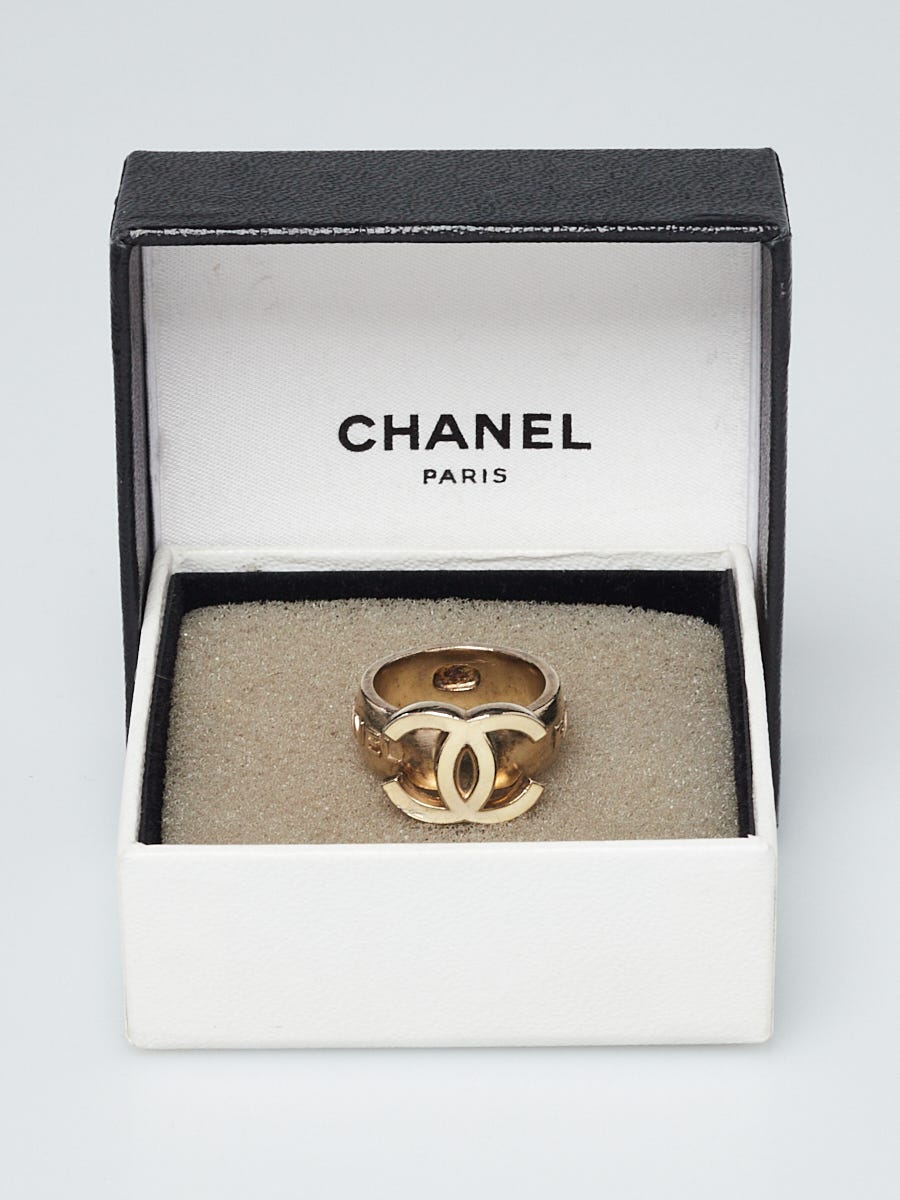 Ring  Metal  strass gold  crystal  Fashion  CHANEL