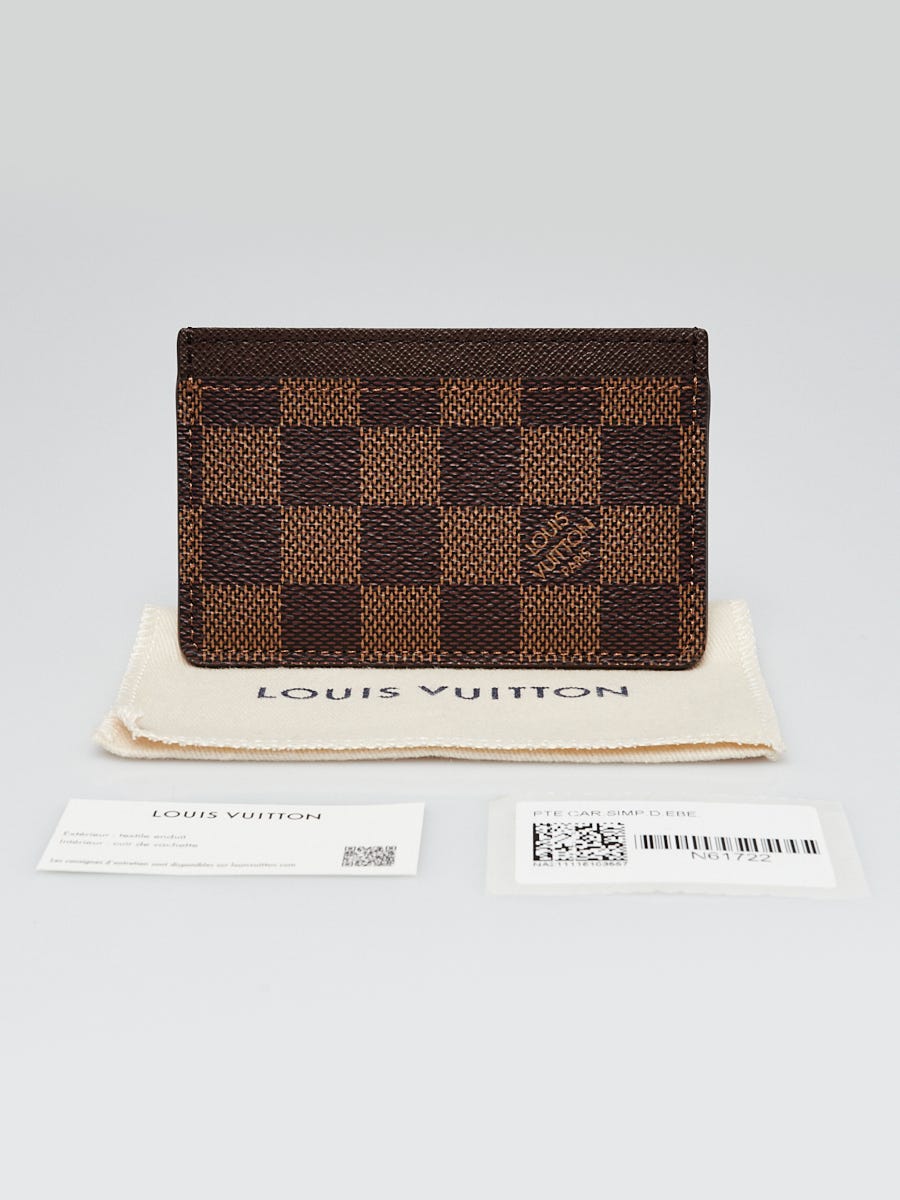 Louis Vuitton Damier Ebene Card Wallet Organiser  Harrington  Co