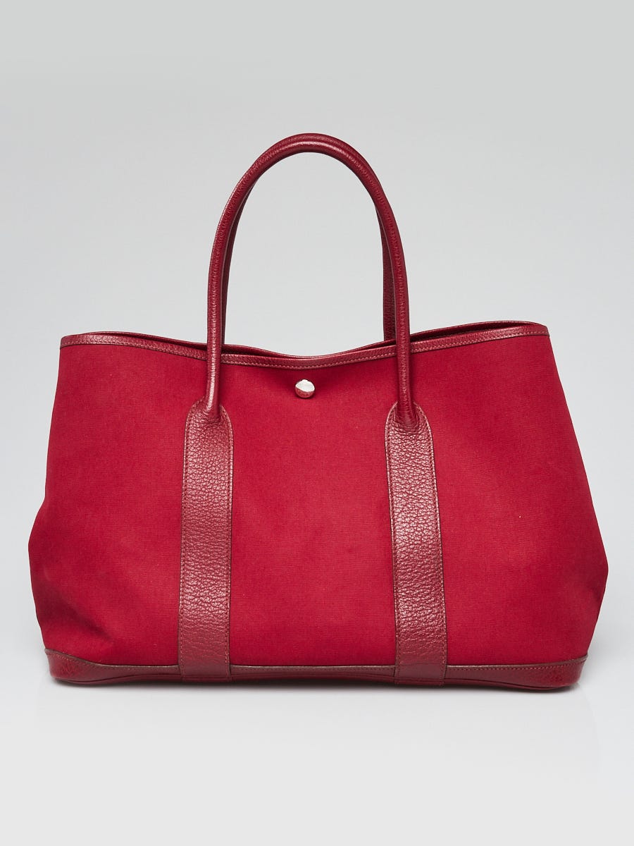 Hermes Rouge Imperial/Tosca Garden Party Bag