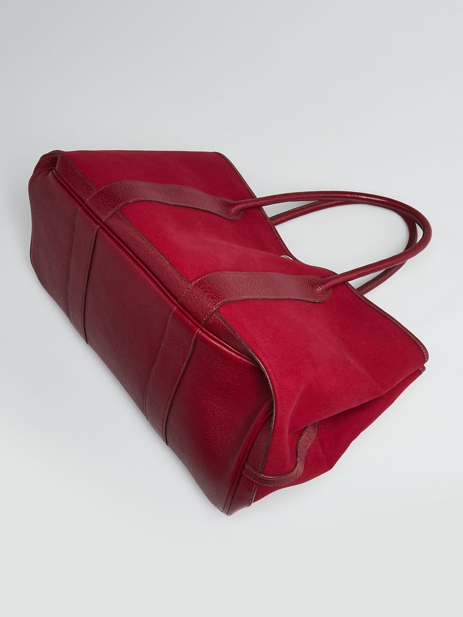 SOLD) Brand New Hermes Garden Party 36 Canvas in Rouge Tomate