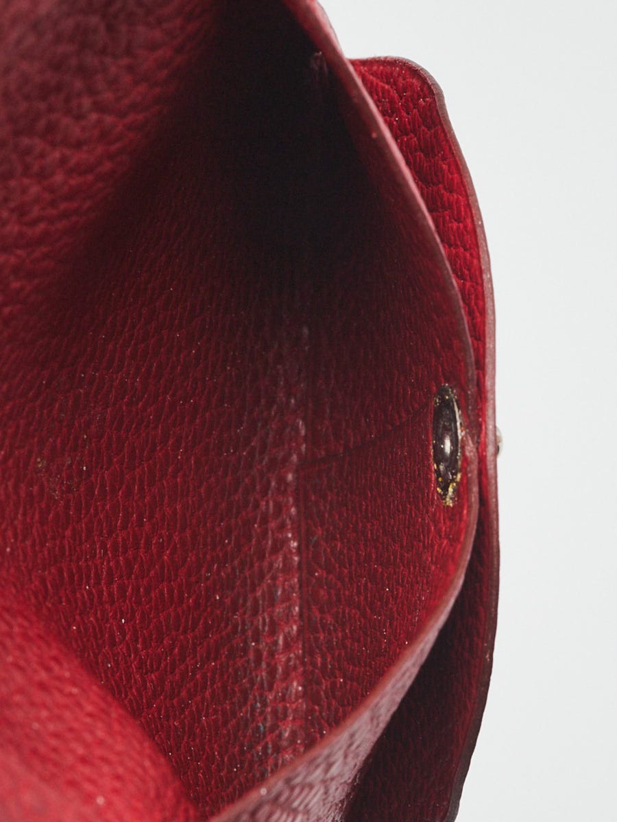 HERMES HERMES Bastia Change Purse Wallet Box Calfskin Leather Rouge Vif Red
