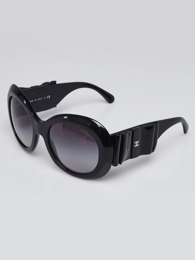 Chanel Black Acetate Frame Bow Oversized Sunglasses - 5282