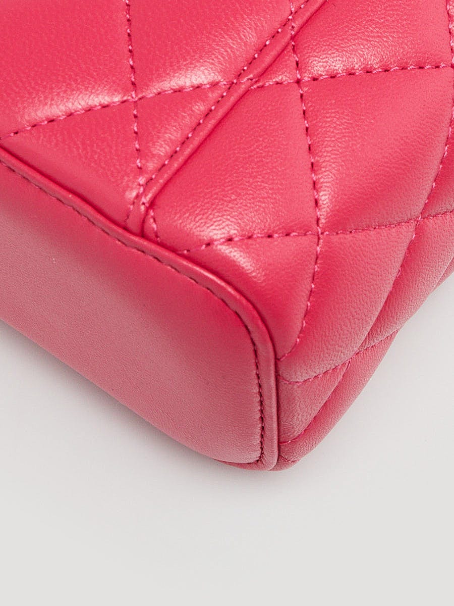 Chanel Pink Quilted Lambskin Leather Trendy CC Mini Vanity with Chain Bag -  Yoogi's Closet