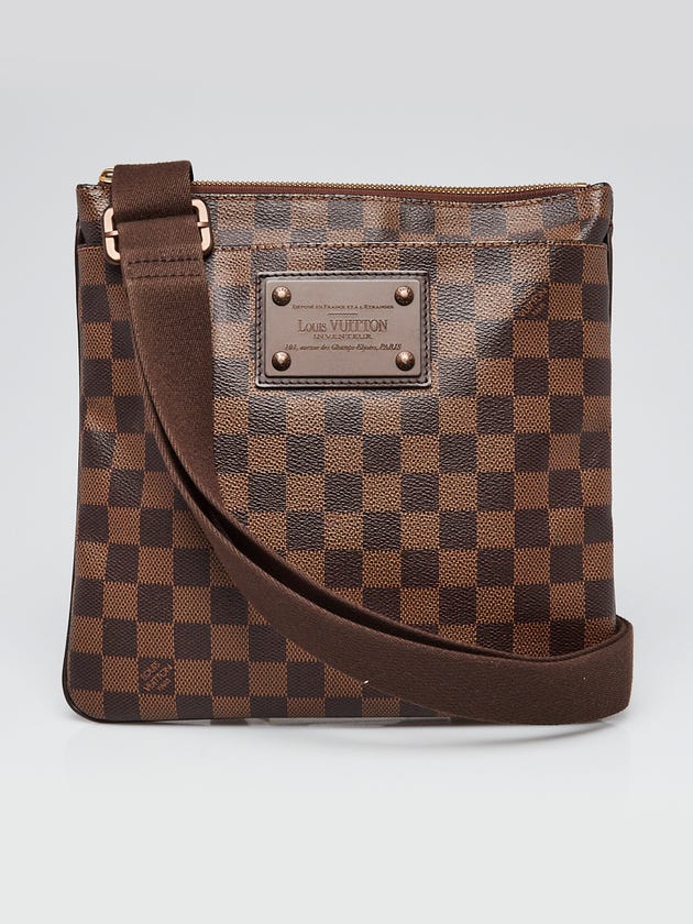 Louis Vuitton Damier Canvas Brooklyn Pochette Plate Messenger Bag