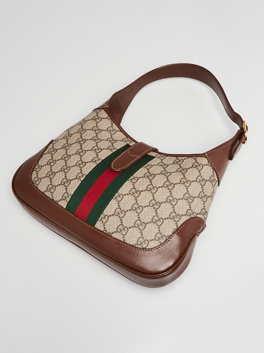 Gucci Beige/Brown GG Supreme Canvas Jackie 1961 Small Shoulder Bag