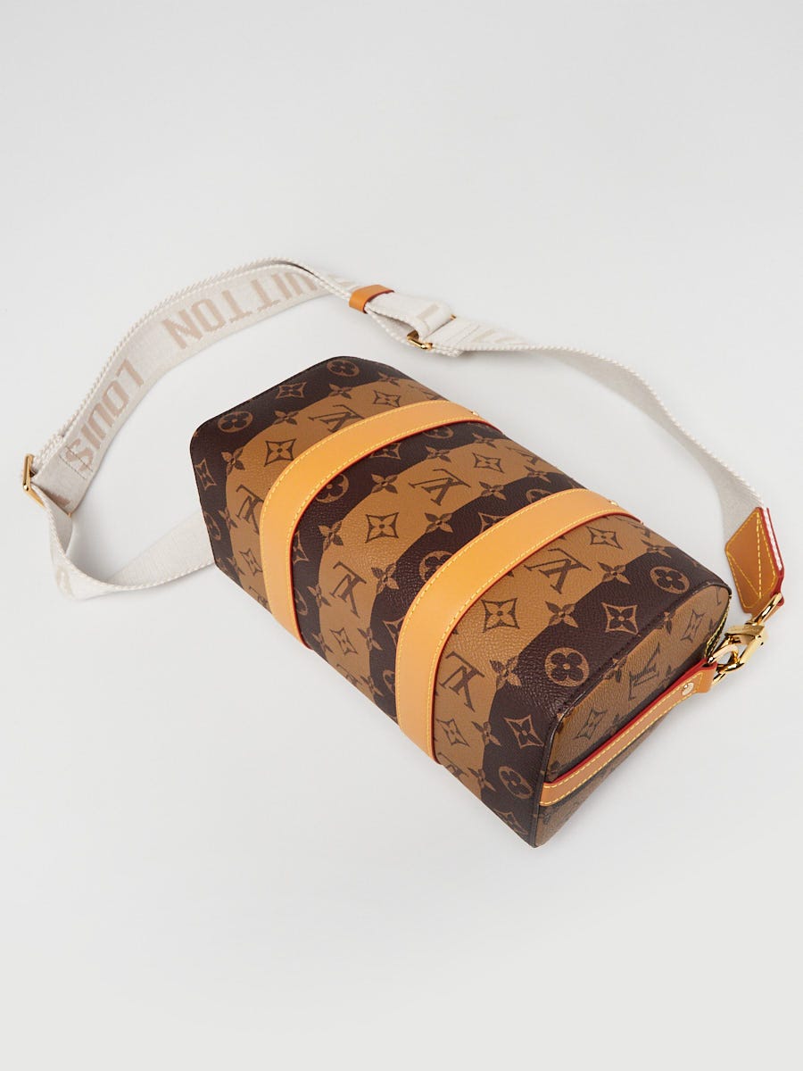 Louis Vuitton 2022 Nigo LV2 Reverse Monogram Stripe Keepall Bandoulière -  Brown Weekenders, Bags - LOU580072