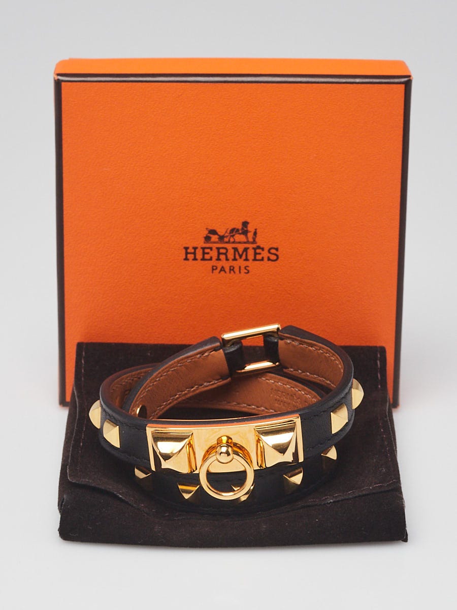 Hermès Mini Black Swift Kelly Double Tour Bracelet