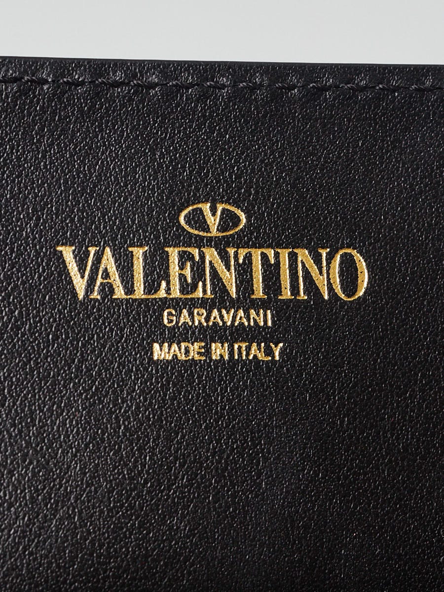 Valentino Burgundy/Black Pebbled Leather V-Logo Escape Small Convertible Tote Bag