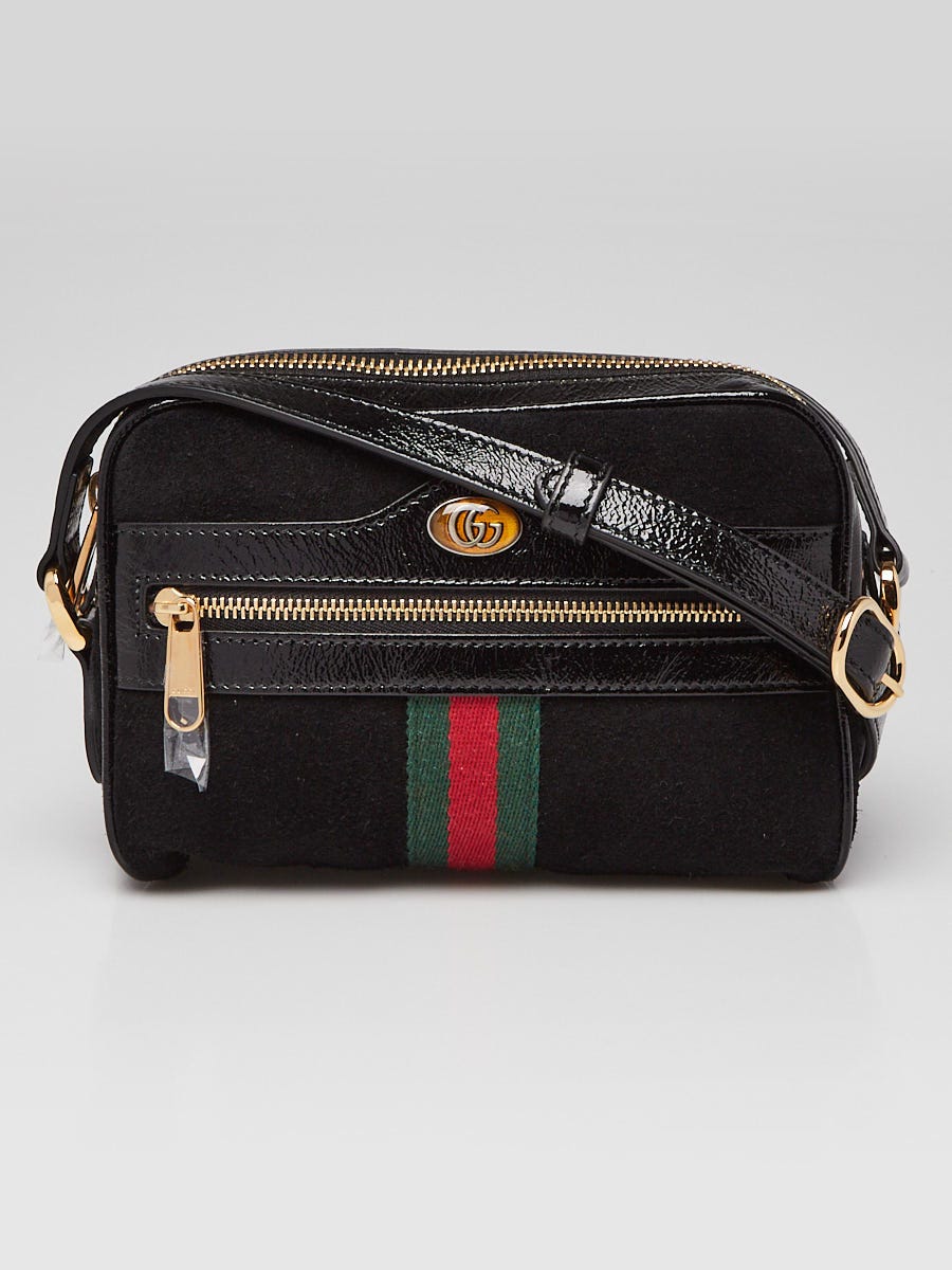 Vintage Gucci GG Monogram Suede Leather Backpack Black