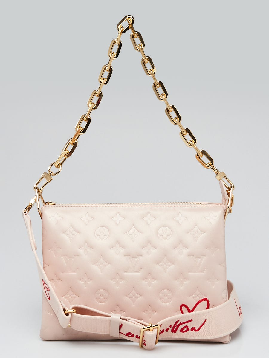 Louis Vuitton Limited Edition Pink Monogram Embossed Lambskin Leather  Coussin PM Bag - Yoogi's Closet