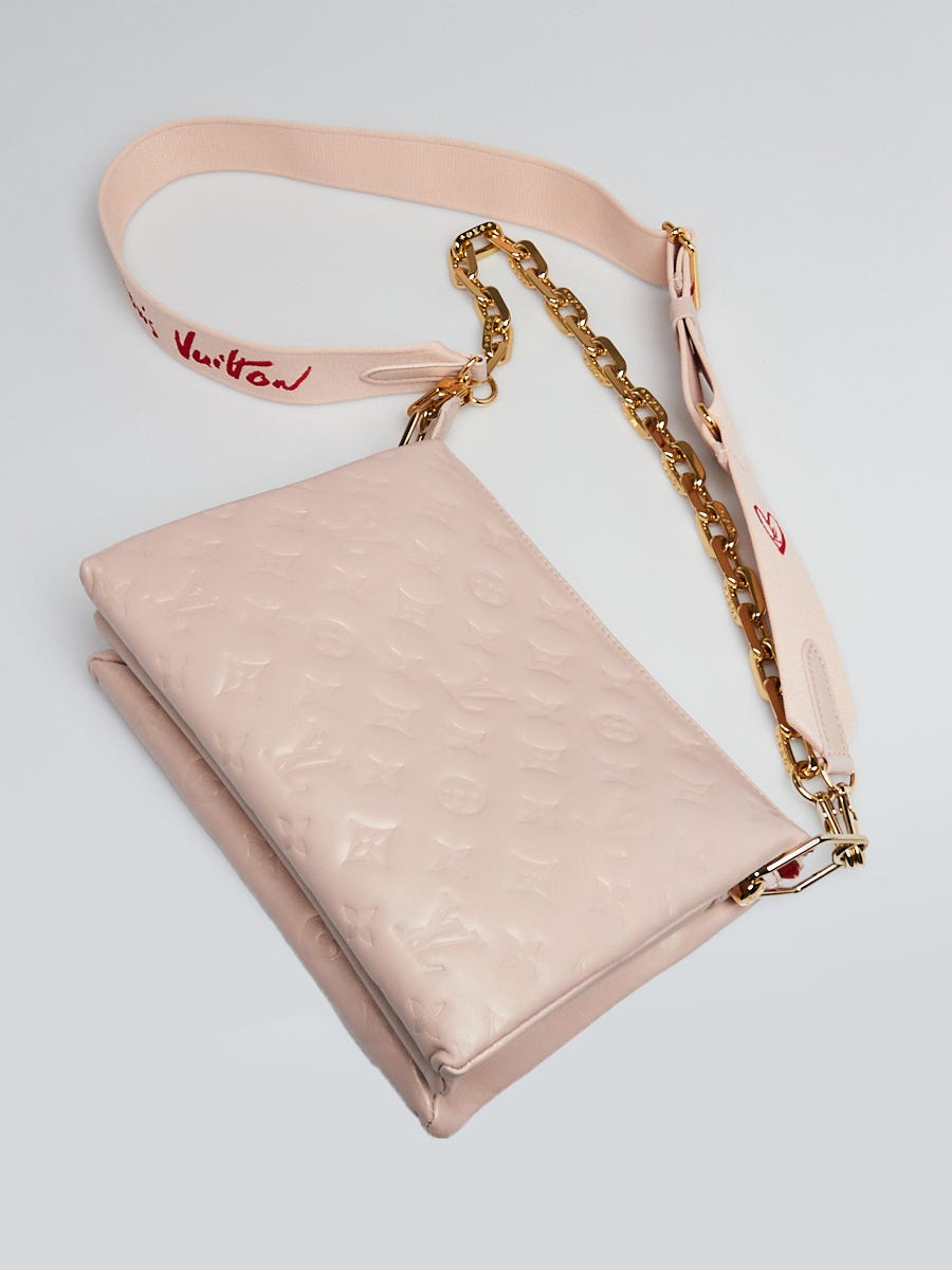 Louis Vuitton, Bags, Louis Vuitton Rose Pink Monogram Embossed Lambskin  Coussin Non Negotiable
