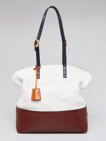 Fendi white and brown bag Clearance