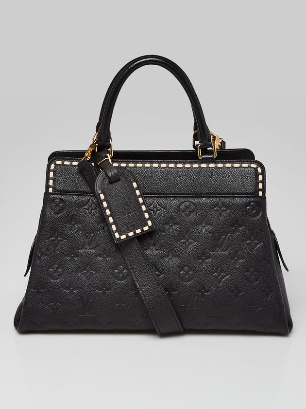 Louis Vuitton Black Monogram Empreinte Leather Vosges MM Bag