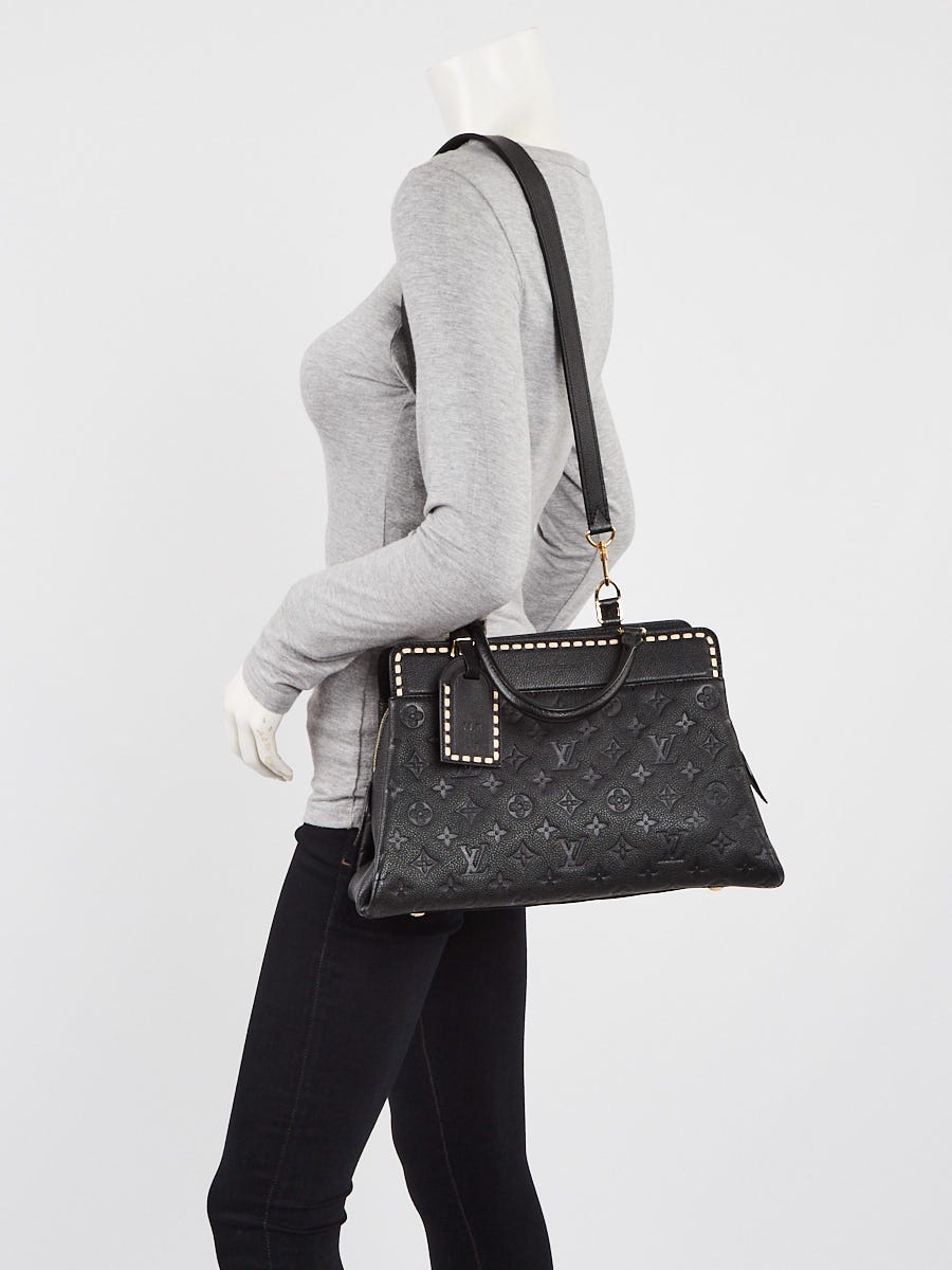 Louis Vuitton, Bags, Louis Vuitton Vosges Handbag Whipstitch Monogram  Empreinte Leather Mm Black