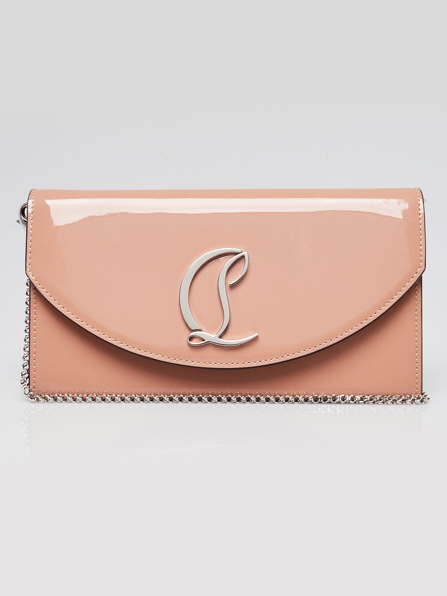 Christian Louboutin Beige Patent Leather Loubi54 Wallet on
