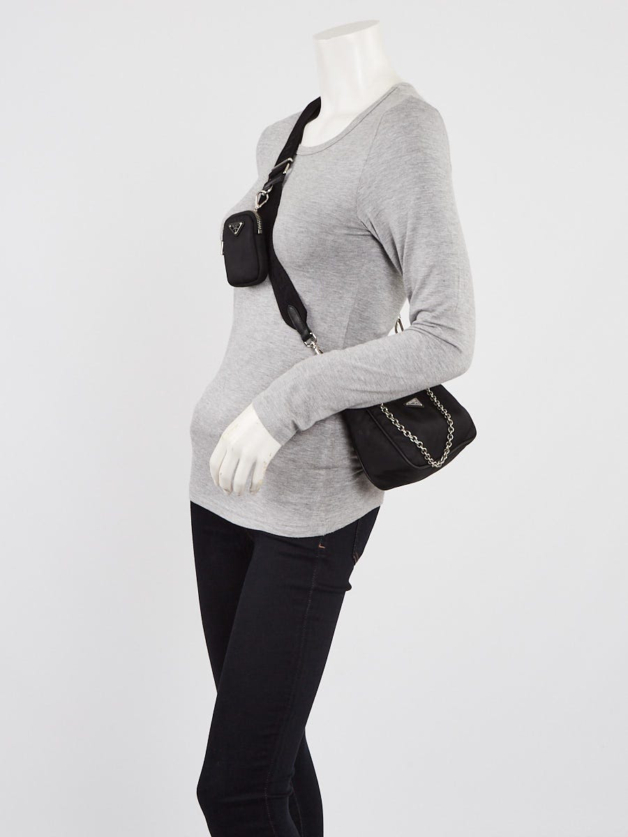 Prada Black Tessuto Nylon 2005 Re-Edition Shoulder Bag 1BH204