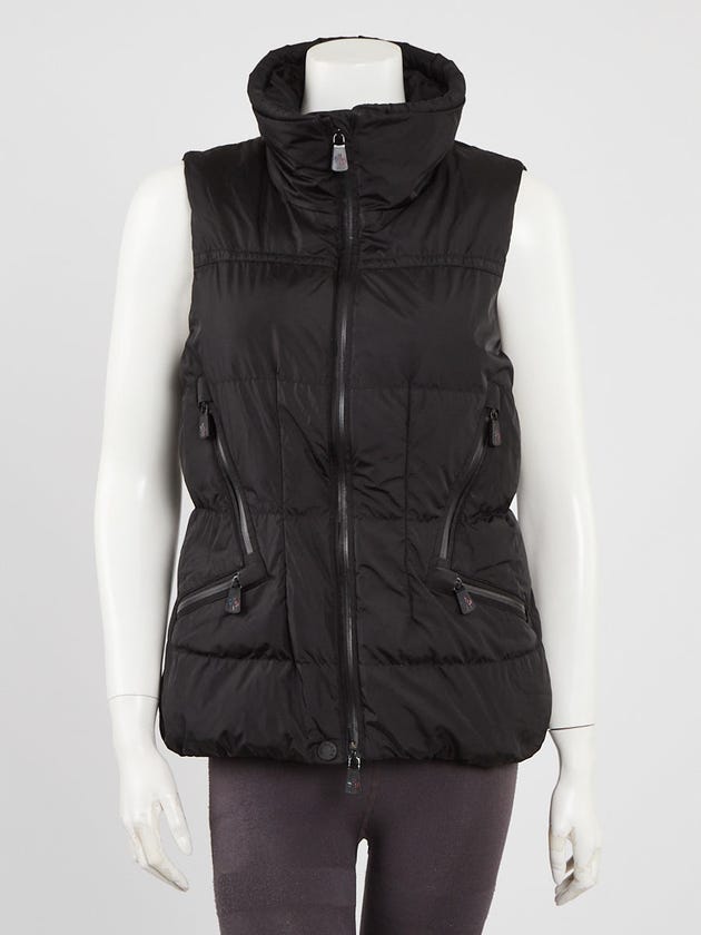 Moncler Grenoble Black Quilted Nylon Atka Puffer Vest Size 2/M