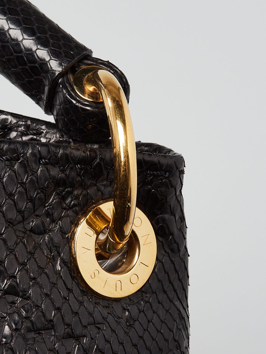 Louis Vuitton Limited Edition Black Python Monogram Embossed Artsy