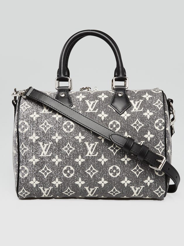 Louis Vuitton Grey/Black Monogram Jacquard Denim Speedy Bandouliere 25 Bag