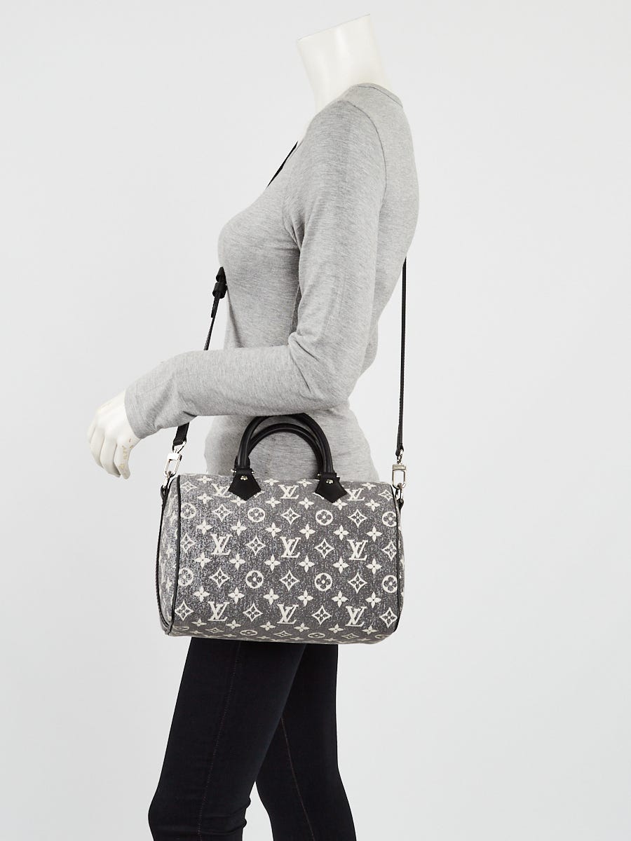 Louis Vuitton Grey/Black Monogram Jacquard Denim Speedy Bandouliere 25 Bag  - Yoogi's Closet