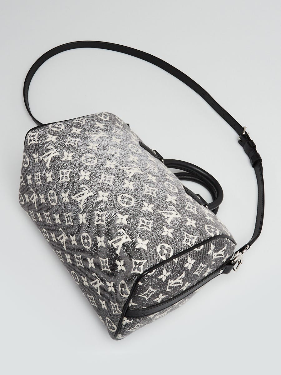 Louis Vuitton Speedy Bandouliere Bag Monogram Jacquard Denim 25 Black  214930126