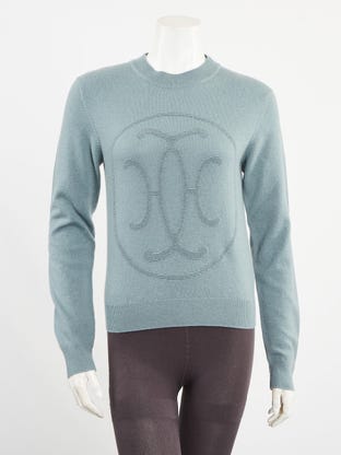 Yves Saint Laurent Multicolor Mohair Wool Blend Star Print Cardigan Size XS  - Yoogi's Closet