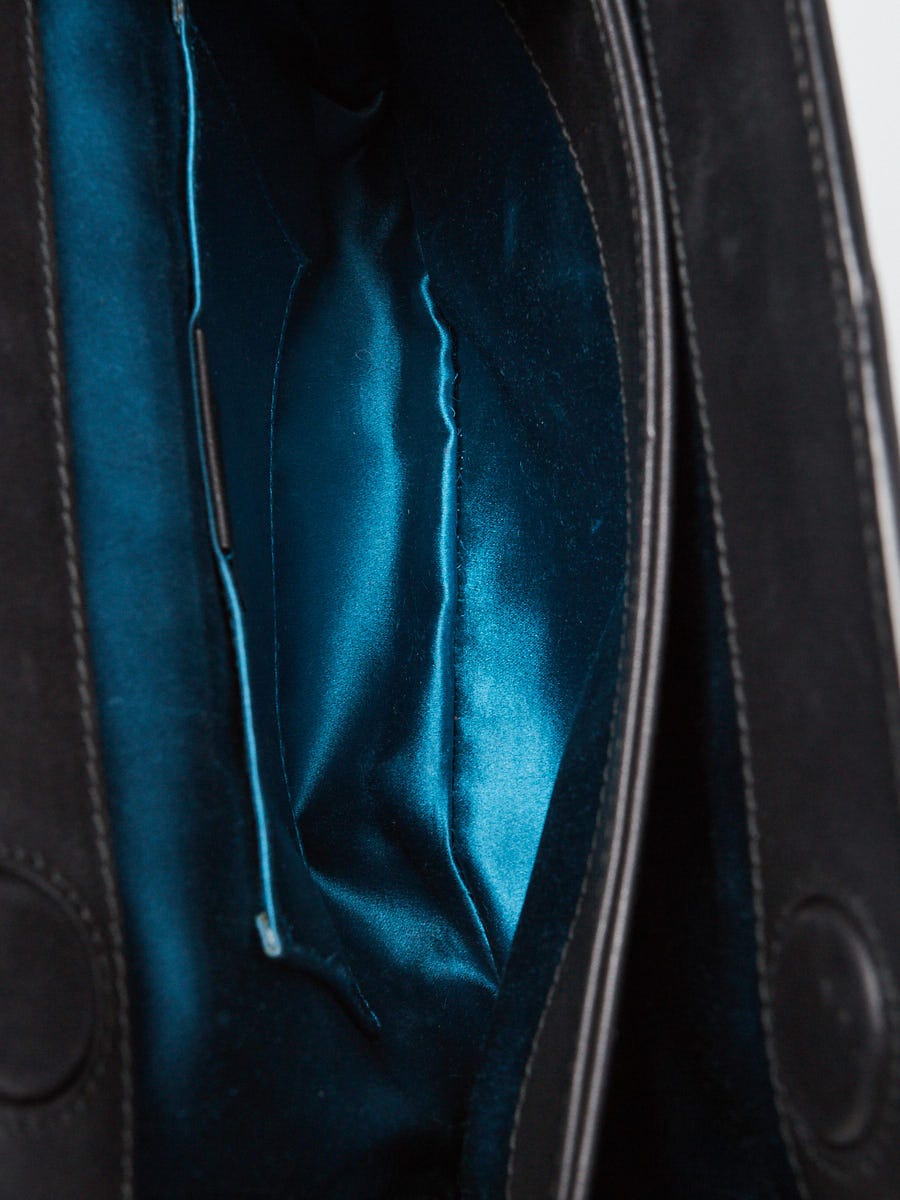 Dark Blue Suede Patent Leather Dragon Ophidia Medium Shoulder Bag, Hypebae