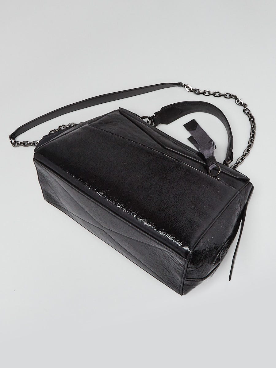 Givenchy Black/Grey Glossy Leather Small ID Top Handle Bag Givenchy