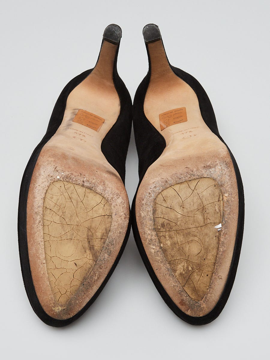 Christian Dior Black Suede Platform Pumps Size 7/37.5