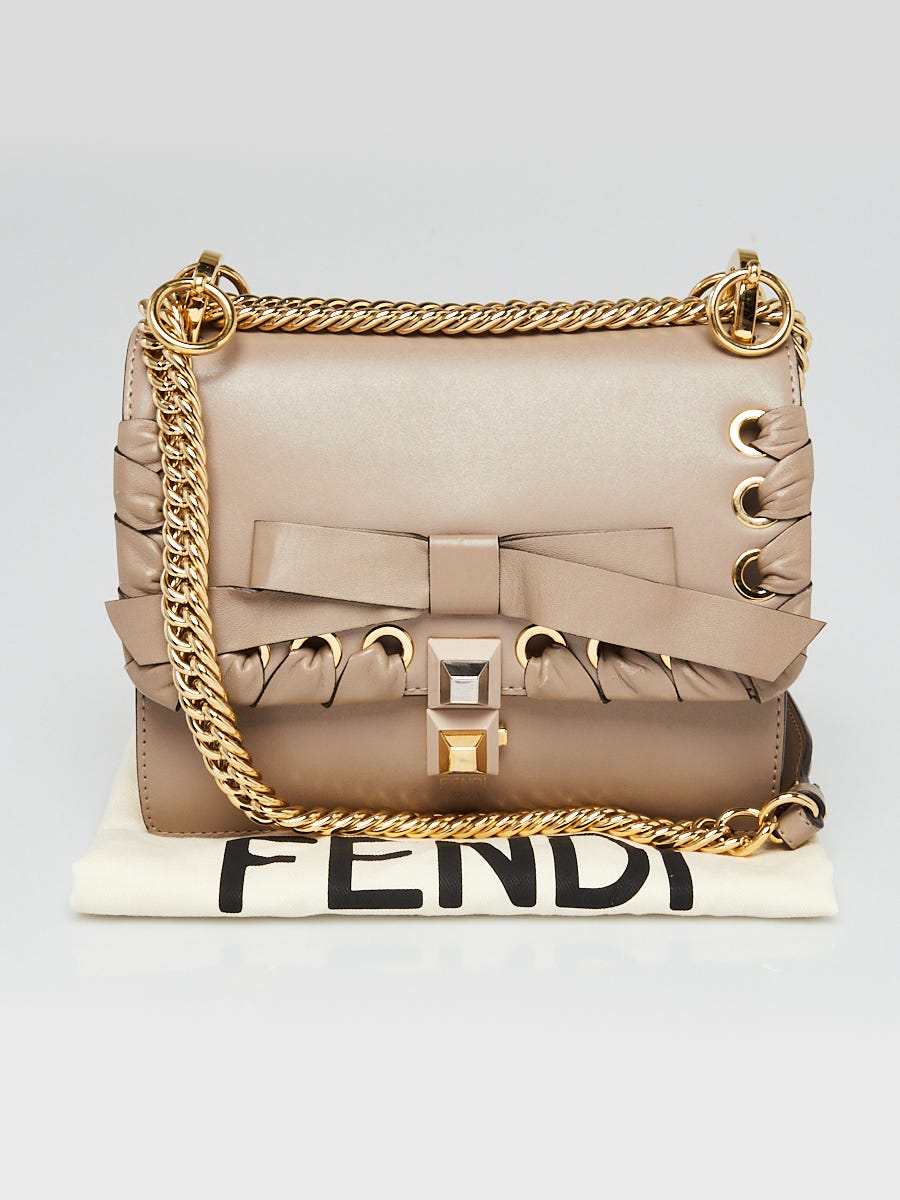 Mini Sunshine Shopper - Brown FF fabric mini-bag | Fendi