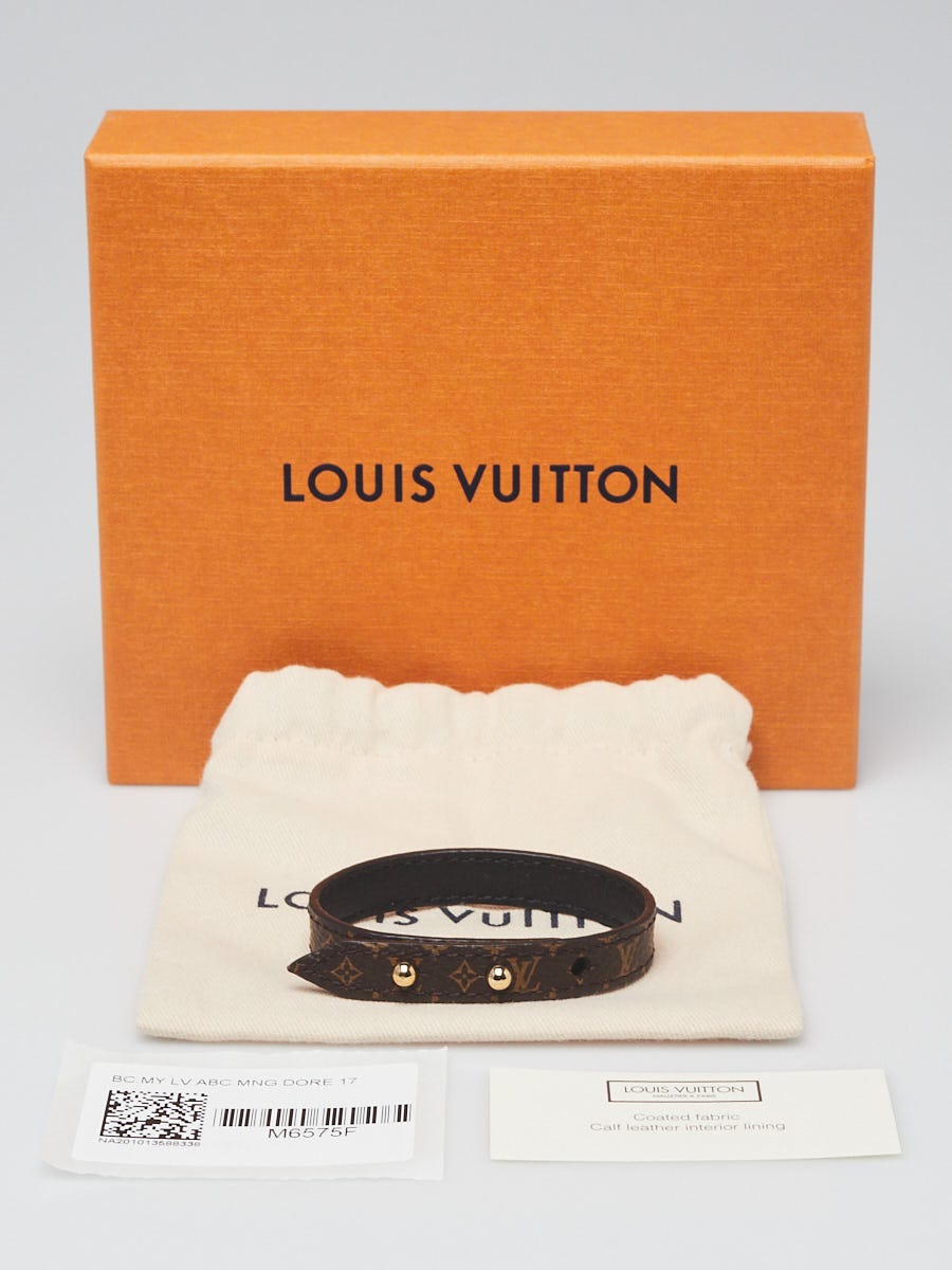Authentic Louis Vuitton Size 17 Monogram Bracelet with Box Casual Fashion