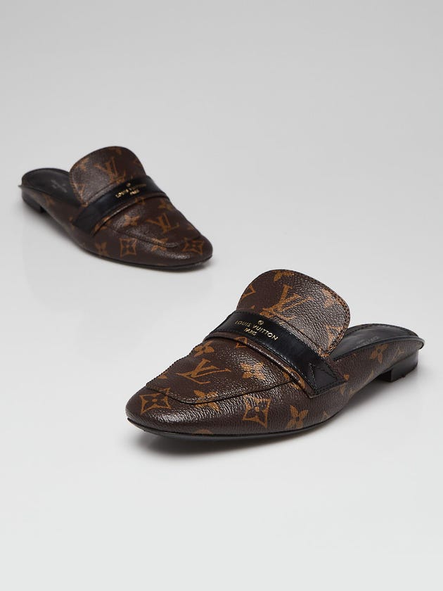 Louis Vuitton Monogram Canvas Upper Case Slide Loafers Mules Size 7.5/38